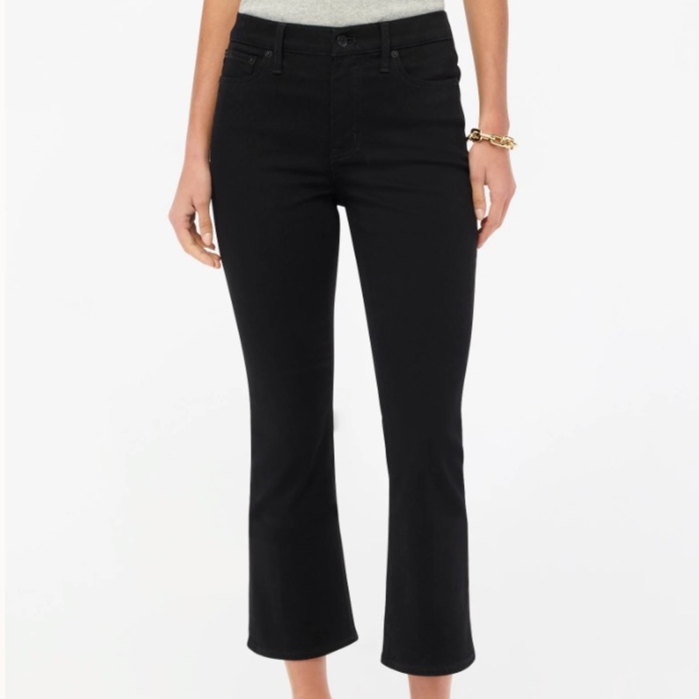 J. Crew High-Rise Flare Crop in All-Day Stretch